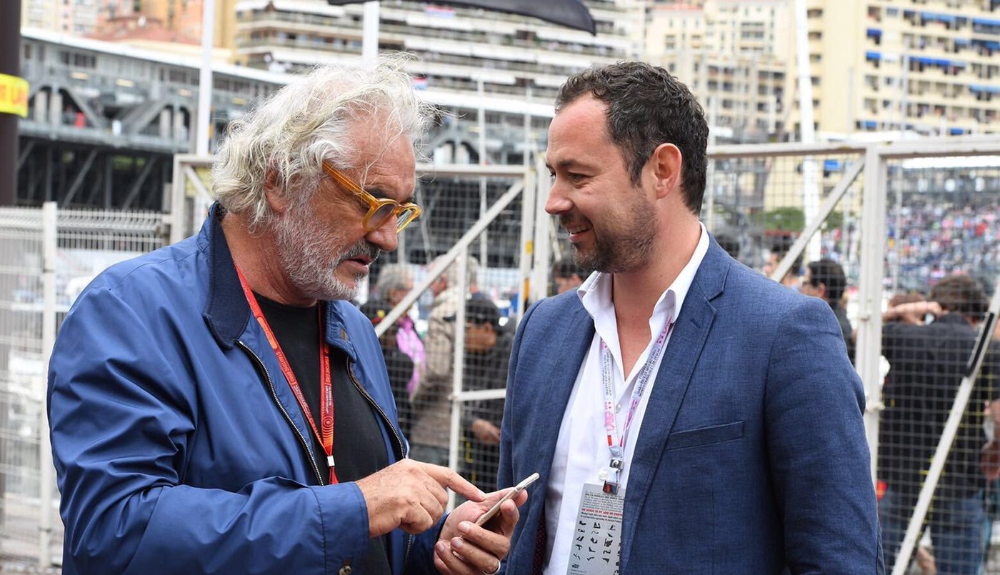 Scott Piecha with Flavio Briatore